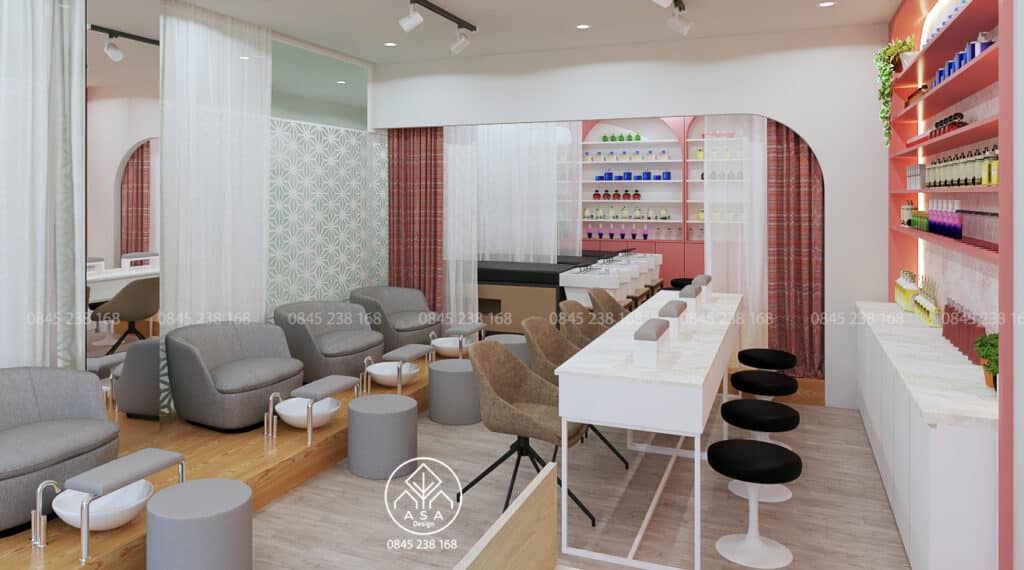 Thiết kế tiệm Nail nhỏ tại nhà