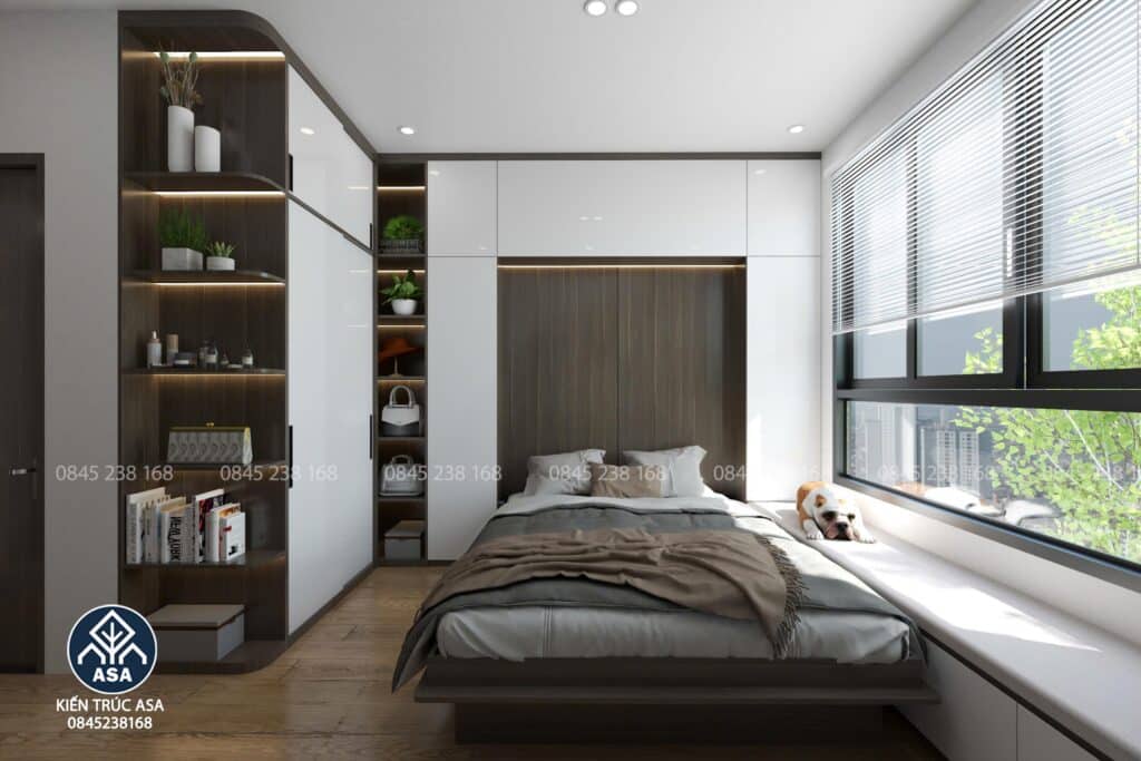 thiết kế thi công nội thất thông minh cho căn hộ 2 phòng ngủ